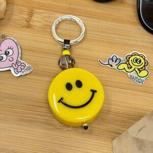 String Ting Happy Smile Chunky Bag Charm w Swarovski Crystal